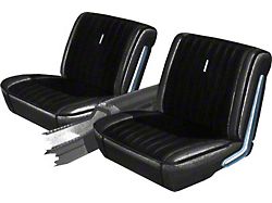 Front Bucket Seat Cvrs/ Black/ Torino 2 Dr Ht
