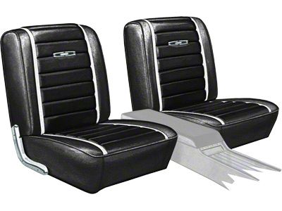 Seat Covers - Pair Of Front Bucket - Fairlane Sports Coupe - Black L-958