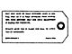 Seatbelt Retractor Instruction Tag - Ford