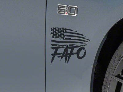 SEC10 FAFO Small Flag Decal; Matte Black (Universal; Some Adaptation May Be Required)