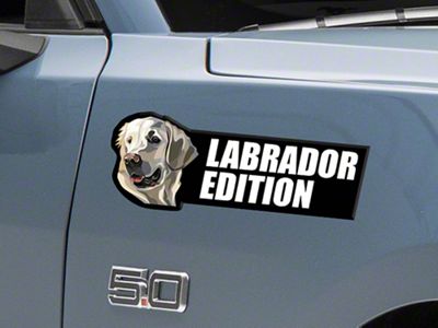 SEC10 Domed Dog Breed Decal; Labrador Yellow (Universal; Some Adaptation May Be Required)
