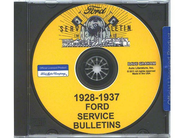 1928-1937 Ford Service Bulletins Manual (CD-ROM)
