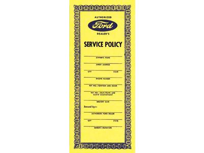 Service Policy - Ford Passenger