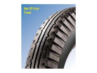 Set Of Four Tires, 4.50 X 21 Blackwall, Firestone Brand