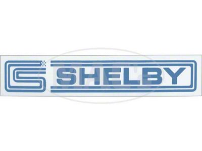Shelby Logo Decal, 1-1/2 High x 7-1/2 Long