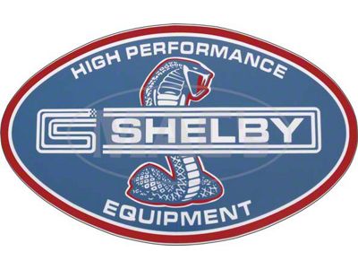 Shelby Performance Equipment Decal, 10 Long x 6-3/8 High