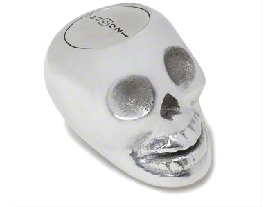 Shift Knob, Lokar, Polished Aluminum Skull, 4-Speed, for GM 700R4/200R4/4L80/4L80E/4L60/4L60E Automatic Transmission