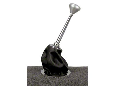 Shifter Boot, Classic Round, With Stainless Ring And Bezel, Lokar (55-57 Chevy Bel Air; 55-57 Chevy 150; 55-57 Chevy 210; 55-57 Chevy Nomad)