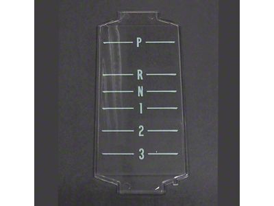 Shiftworks Console Automatic Shifter Indicator Lens; 3-Speed Reverse Order (68-69 Camaro)