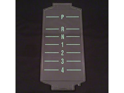 Shiftworks Console Automatic Shifter Indicator Lens; 4-Speed Reverse Order (68-69 Camaro)