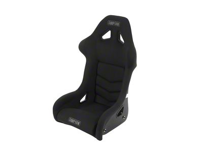 Simpson Club Series Bucket Seat; Black Cloth; Extra Large (Universal; Some Adaptation May Be Required)