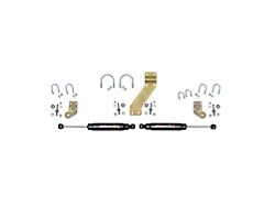 SkyJacker Black MAX Dual Steering Stabilizer Kit (66-77 Bronco w/ 2.75-Inch Axle Tube & T-Style Steering Linkage)