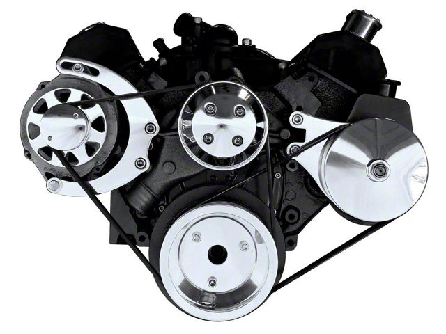 Small Block Chevy Alternator And Power Steering Bracket Kit Polished