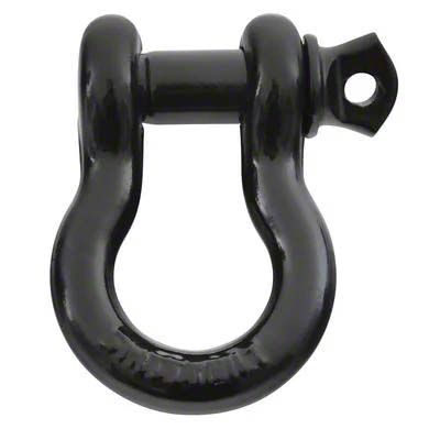 SmittyBilt Delta Dリング シャックル 3/4インチ3個売り切り Smittybilt Ecklers 3/4-Inch D-Ring Shackle with Isolator; Black 23047B