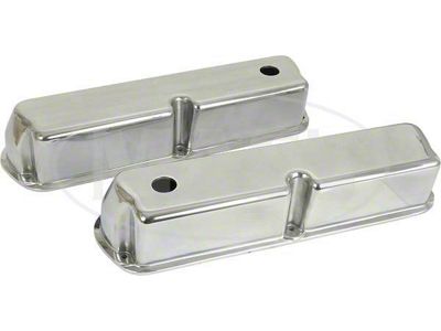 Smooth Polished Aluminum Valve Covers, Ford Small-Block V8 (Using Small-Block V8 Ford Engine)