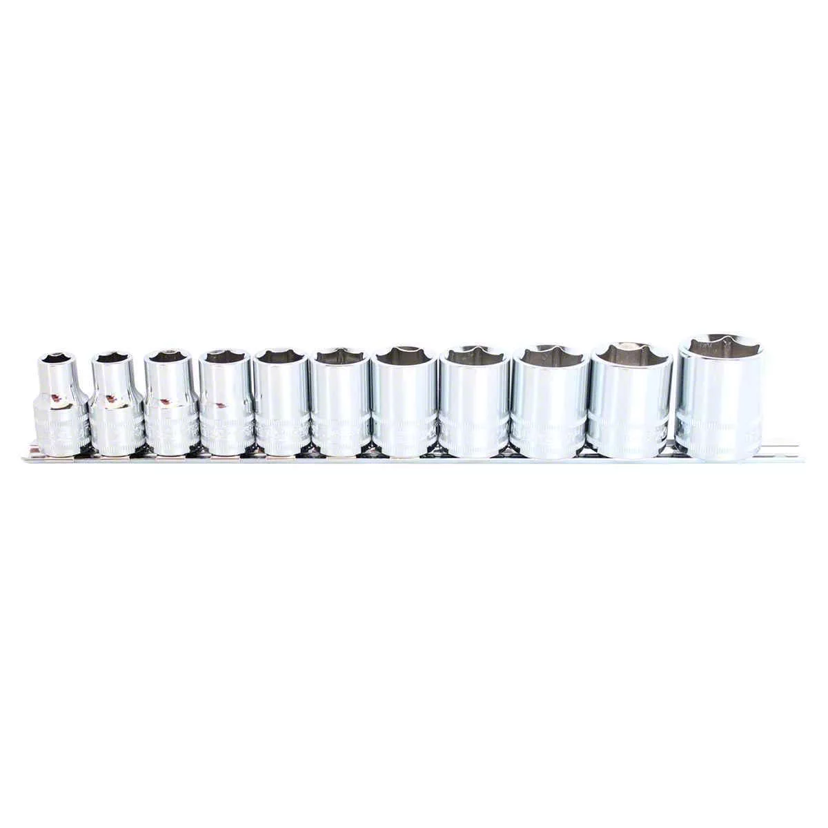 SP Tools 1/2-Inch Drive 6-Point SAE Socket Rail; 11-Piece SP20333