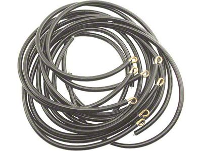 Spark Plug Wire Set/ Black/ Hook End