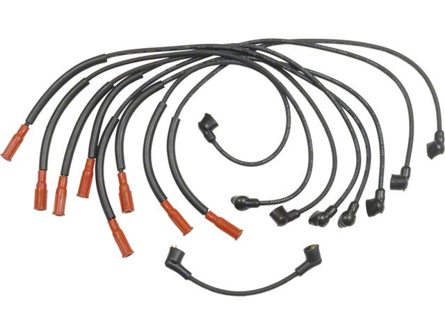 Spark Plug Wire Set - With Correct Rust-Colored Boots - 390, 428, & 428 Cobra Jet V8 With Smog Equipment