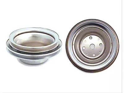 Spectre Crankshaft Pulley; Upper Double Grove; Chrome (69-85 Small Block V8 Camaro w/ Long Water Pump)
