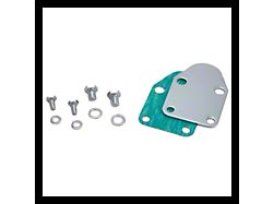 Spectre Fuel Pump Block-Off Plate; Chrome (67-87 Small Block V8 Camaro)