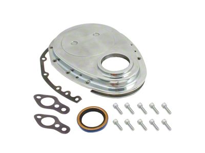 Spectre Aluminum Timing Chain Cover; Polished (69-91 Small Block V8 Corvette C3 & C4)