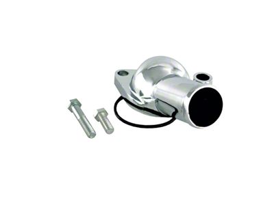 Spectre Angled Water Neck Thermostat Housing; Chrome (69-73 Corvette C3)
