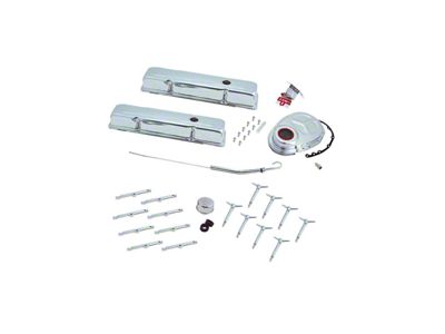 Spectre Engine Dress Up Kit with Timing Chain Cover; Chrome (69-74 350 V8 Corvette C3)