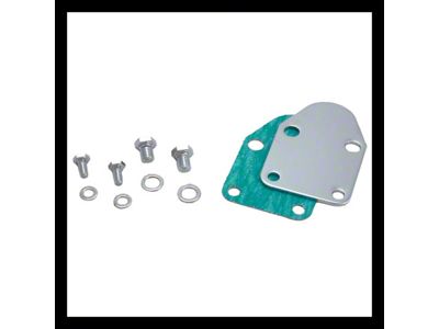 Spectre Fuel Pump Block-Off Plate; Chrome (55-85 Small Block V8 Corvette C1, C2, C3 & C4)