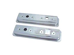 Spectre Short Valve Covers with Center Hole; 3-Hole; Chrome (90-91 Corvette C4)