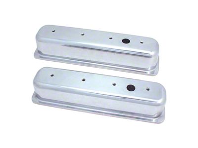 Spectre Valve Covers with Center Holes; Chrome (90-91 Corvette C4)