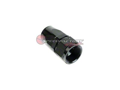 SpeedFactory Racing Straight Hose End Fitting; 16AN; Black Anodized