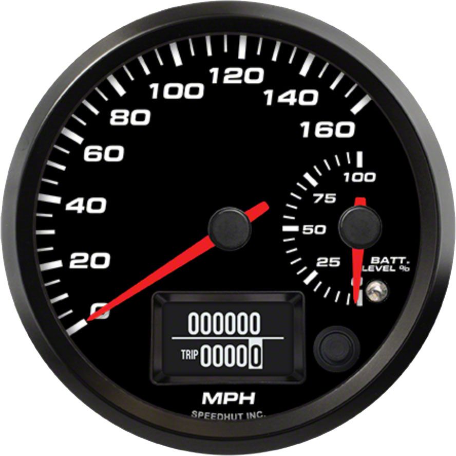Speedhut Universal EK EV Series AEM 4-Inch Dual Gauge with Warning; 160 ...