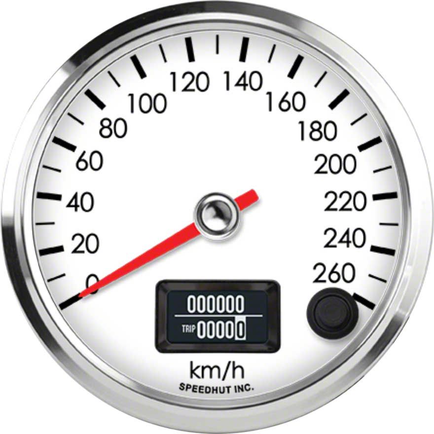 Speedometer Shopping Speedhut Universal EK Legacy Series 3-3/8-Inch GPS Speedometer; 260 KM ...