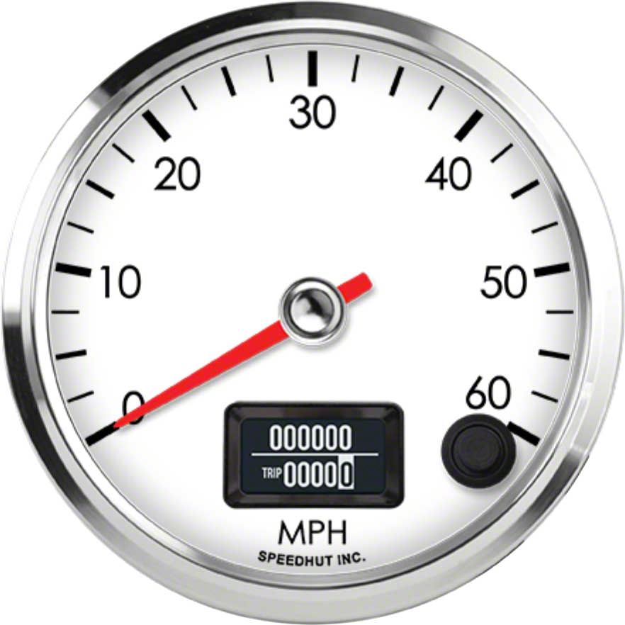 Fedex Speedometer Speedhut Universal EK Legacy Series 3-3/8-Inch GPS Speedometer; 60 MPH ...