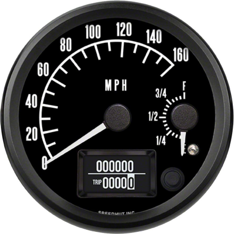 Speedhut Universal EK Pontiac Series 4-Inch Dual Gauge; 160 MPH GPS ...