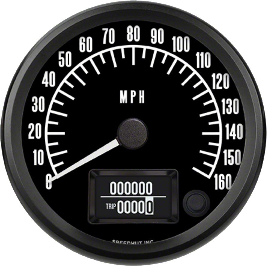 Fedex Speedometer Speedhut Universal EK Pontiac Series 4-Inch GPS Speedometer; 160 MPH R4 ...