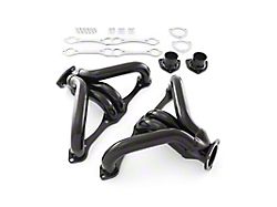 Speedmaster 1-5/8-Inch Chevy 350 Block Hugger Headers for Angle Plug Cylinder Heads; Black (Universal; Some Adaptation May Be Required)