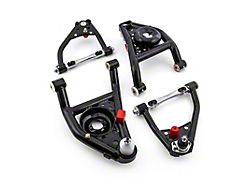 Speedmaster Front Upper and Lower Tubular Control Arms; Black (67-69 Camaro)