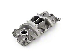Speedmaster LowRise Aluminum Intake Manifold; Satin (57-82 Small Block V8 Corvette C1, C2 & C3 w/o EGR)