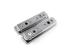 Speedmaster Short Center Bolt Steel Valve Covers with Three Holes; Chrome (87-97 V8 Firebird)