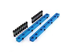 Speedmaster Ford 289/302/351 Windsor Rocker Stud Girdle Kit with 7/16-Inch Polylock Nuts; Blue