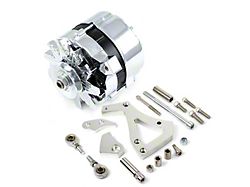 Speedmaster Ford 302/351 Cleveland 100 Amp V-Belt High Output Alternator and Bracket Kit; Chrome (Universal; Some Adaptation May Be Required)