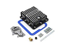 Speedmaster Ford C4 High Volume Cast Aluminum Finned Transmission Oil Pan; 1.75-Quart; Black (Universal; Some Adaptation May Be Required)
