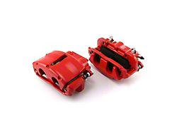 Speedmaster GM Dual Piston Front Calipers with Brake Pads for 13-Inch Corvette C5 Brake Conversion; Red (Universal; Some Adaptation May Be Required)