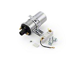 Speedmaster 12-Volt Round Oil Filled Ignition Coil with Female Connection; Chrome (Universal; Some Adaptation May Be Required)
