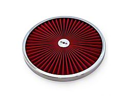 Speedmaster 14-Inch Extreme Style Washable Air Cleaner Top with Chrome Outer Ring (Universal; Some Adaptation May Be Required)