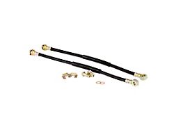 Speedmaster 18-Inch Rubber Brake Hoses with Hardware; 10mm Banjo (Universal; Some Adaptation May Be Required)