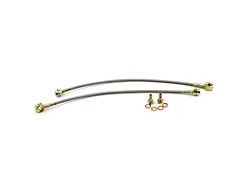 Speedmaster 18-Inch Stainless Steel Brake Hoses with Banjo Bolts; 10mm Banjo (Universal; Some Adaptation May Be Required)