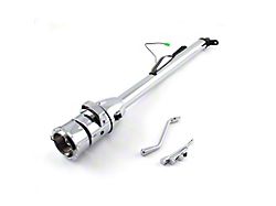 Speedmaster 33-Inch Floor Shift Tilt Steering Column with Steering Wheel Adapter; Chrome (Universal; Some Adaptation May Be Required)
