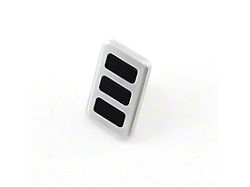 Speedmaster Brake Pad Pedal with 3 Rubber Inserts; Chrome; 2-Inch x 3-1/8-Inch (Universal; Some Adaptation May Be Required)